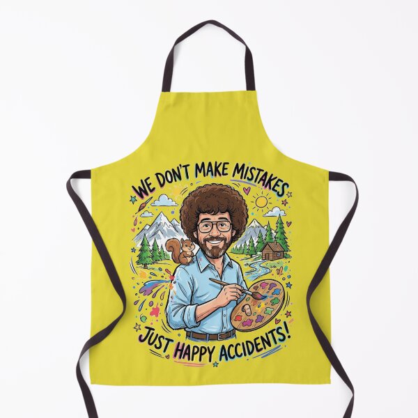 Item preview, Bob Ross Happy Accidents - Cozy Mountain Painter designed and sold by Karamram Studio.