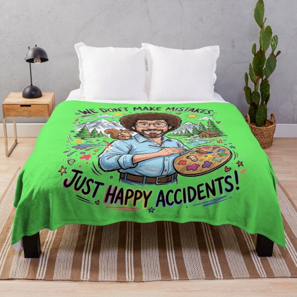 Item preview, Bob Ross Happy Accidents - Cozy Mountain Painter designed and sold by Karamram Studio.
