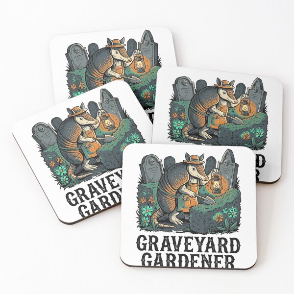 Item preview, Armadillo Graveyard Gardener – Flowers After Dark designed and sold by PictoVibe.