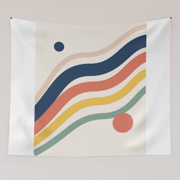 Item preview, Flowing Ribbons Abstract Modern Wall Art designed and sold by Inside Joke Studio.