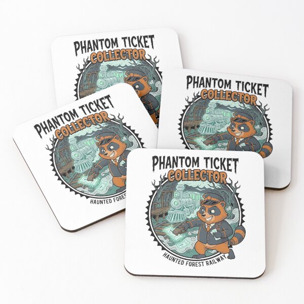 Item preview, Tanuki Phantom Ticket Collector – Midnight Railway designed and sold by PictoVibe.