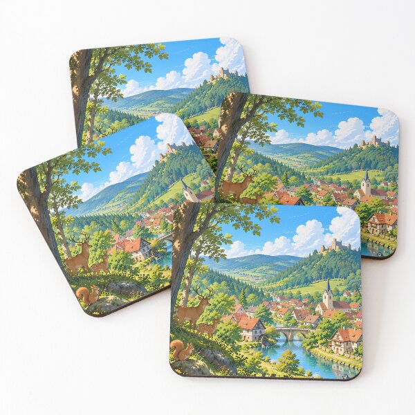 Item preview, Cozy Forest Village - Lofi Anime Scenery designed and sold by StefanSte.