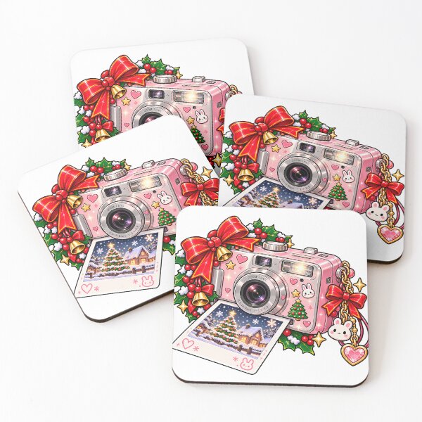 Item preview, Y2K Christmas Digital Camera Sticker – Pink Retro Tech designed and sold by Xbazar.