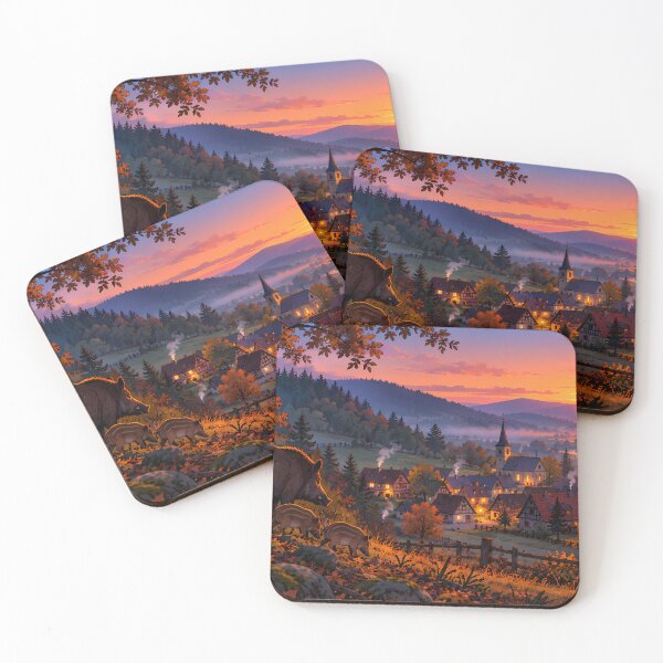 Item preview, Cozy Forest Village - Lofi Anime Scenery designed and sold by StefanSte.