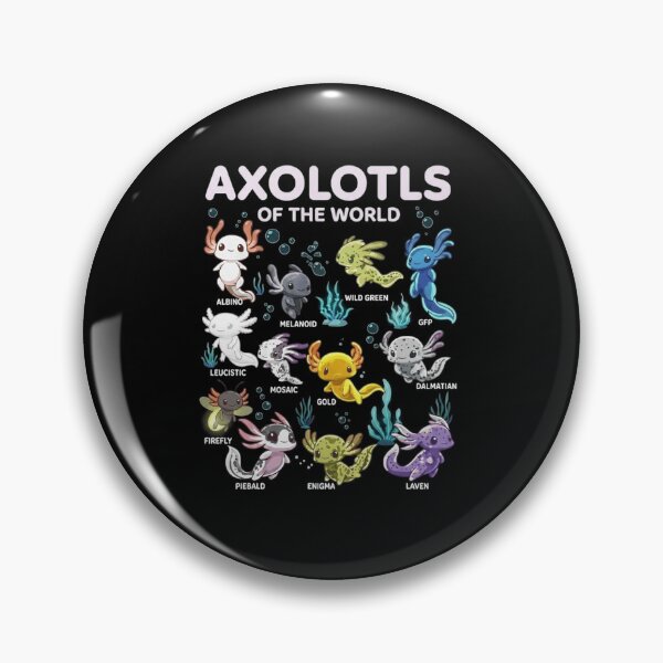 Item preview, Axolotls of the World Cute Color Morph Collection designed and sold by MiALopezArt.