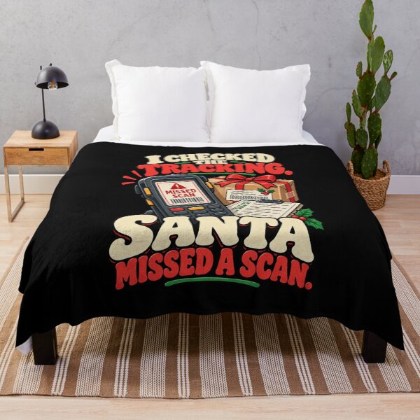 Item preview, Postal Worker Christmas Humor - Santa Missed a Scan designed and sold by MOTIFOLK.