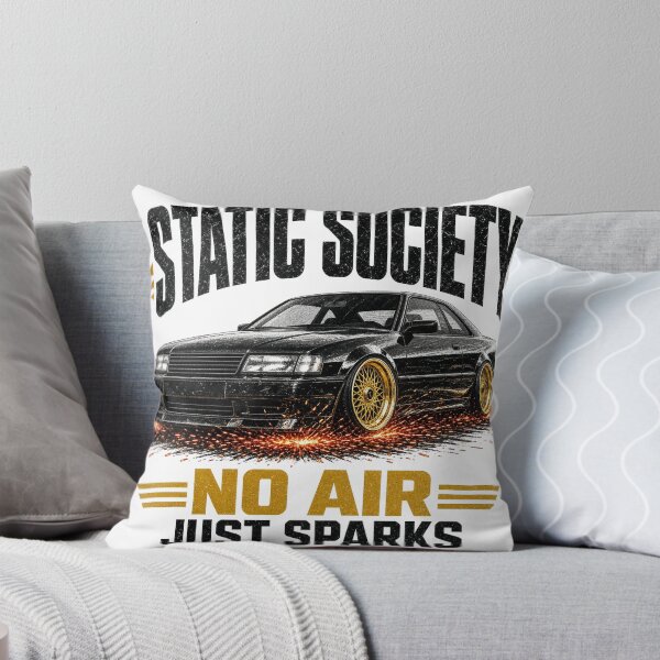 Item preview, Static Society No Air Just Sparks - Slammed 90s Euro Boxy Coupe On Gold Mesh Wheels designed and sold by SwushosShirtz.