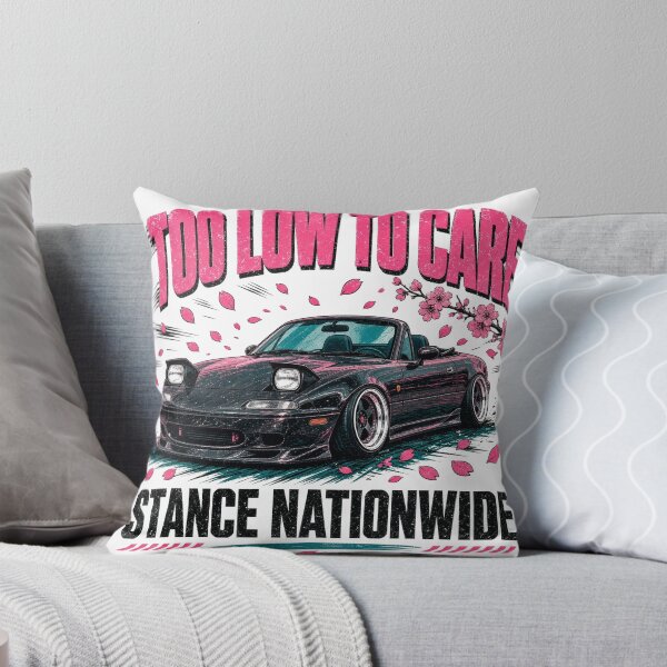 Item preview, Too Low To Care Stance Nationwide - Slammed 90s JDM Pop-Up Headlight Roadster designed and sold by SwushosShirtz.