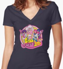 Jem and the Holograms 80s cartoon Fitted V-Neck T-Shirt