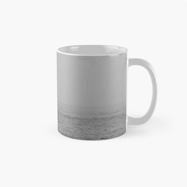 Item preview, Sailboat in the Fog with Seabirds on Rocky Shore in Black and White designed and sold by celinebisson.
