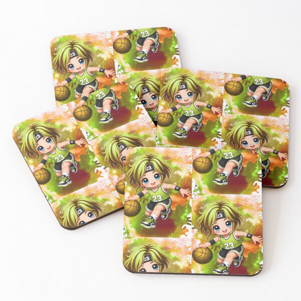 Item preview, Chibi Basketball Girl Lime Green Anime Poster designed and sold by AXENT Designs.
