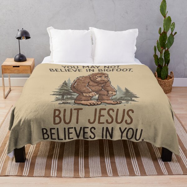 Item preview, You May Not Believe In Bigfoot But Jesus Believes In You Funny Christian designed and sold by FrozenFits.