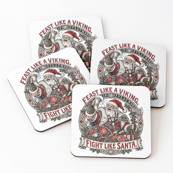 Item preview, Feast Like a Viking, Fight Like Santa designed and sold by CerealBoxInk.