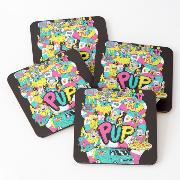 Item preview, PUP Cartoon Collage Van Pizza Characters Art designed and sold by Mawntsni.