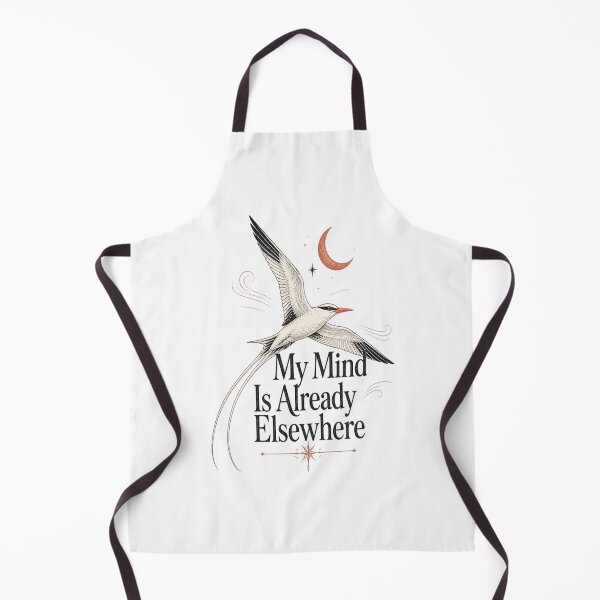 Item preview, White-tailed Tropicbird Shirt - My Mind Is Already Elsewhere - Gothic Maritime Halloween Bird Tee - Ocean Wanderer Apparel designed and sold by Max Store.