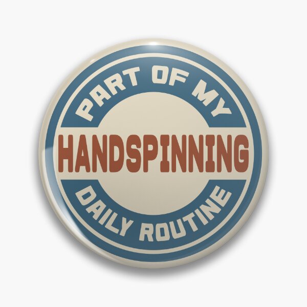 Item preview, Handspinning – Part of My Daily Routine Retro Logo designed and sold by MOCOPOCO.