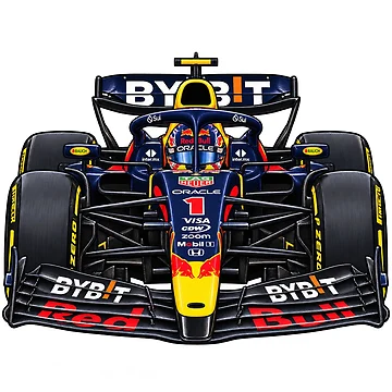 Artwork thumbnail, Red Bull Racing Formula One Drawing by Graphix Nation