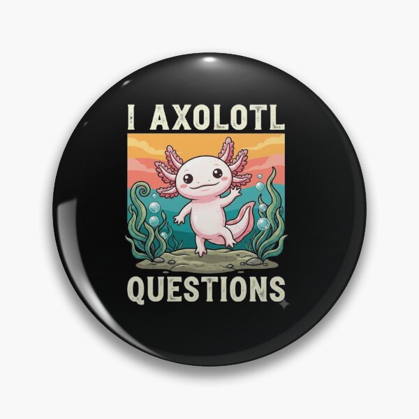 Item preview, I Axolotl Questions Funny Retro Amphibian Pun designed and sold by MiALopezArt.