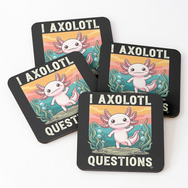 Item preview, I Axolotl Questions Funny Retro Amphibian Pun designed and sold by MiALopezArt.