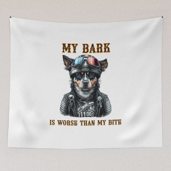 Item preview, My bark is worse than my bite!  (Biker Dog Design) designed and sold by lovewhatyoudo.