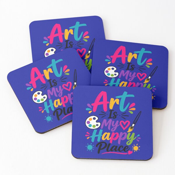 Item preview, Art Is My Happy Place - Colorful Artist Quote designed and sold by DesignHouse07.