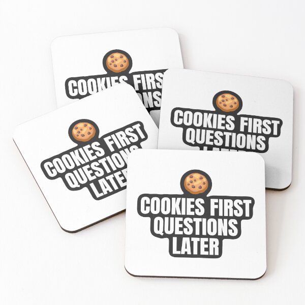 Item preview, Cookies First Questions Later Funny Sticker designed and sold by kilat42.