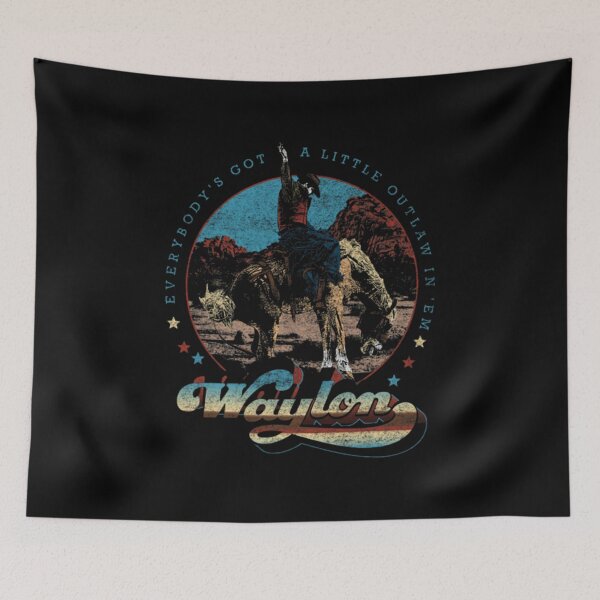 Item preview, Old School Country Vibes, Waylon Jennings Outlaw Country designed and sold by konokchaolic.