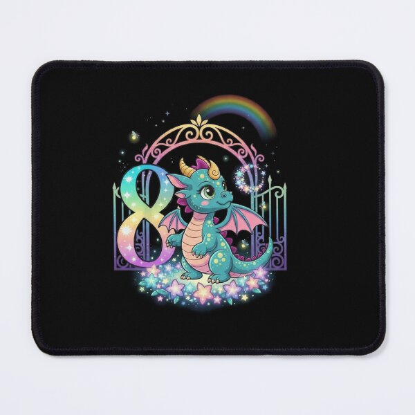 Item preview, 8th Birthday Cute Little Dragon Rainbow Kids Fantasy Design designed and sold by Ostericaimusa.