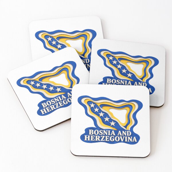 Item preview, Bosnia And Herzegovina Layered Triangle Relief designed and sold by aihrgdesign.