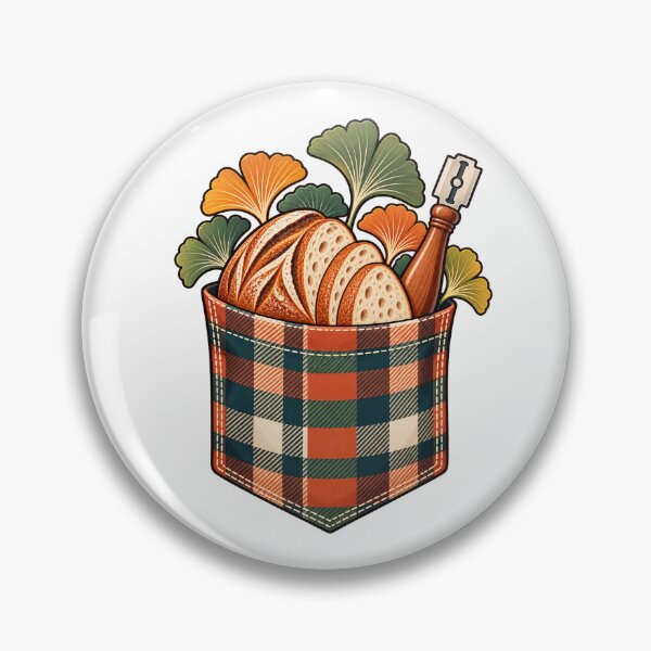 Item preview, Sourdough Bread and Scoring Lame in Autumn Plaid Pocket designed and sold by skyartdesign.