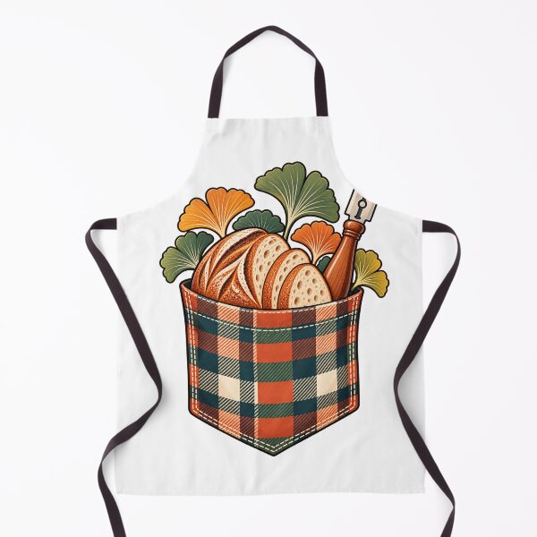 Item preview, Sourdough Bread and Scoring Lame in Autumn Plaid Pocket designed and sold by skyartdesign.