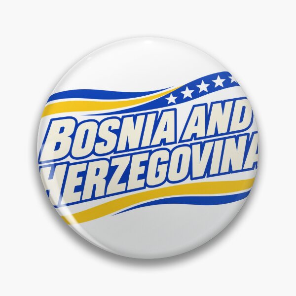 Item preview, Bosnia And Herzegovina Kinetic Blue Gold Arc designed and sold by aihrgdesign.