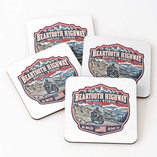 Item preview, Beartooth Highway Montana Wyoming Motorcycle Rider 68 Miles 10947 Ft Scenic Travel designed and sold by AncientClouds25.