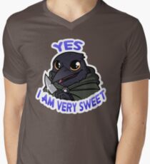 Camiseta para hombre de cuello en v Rol Crítico - ¡Sí, soy muy Dulce!