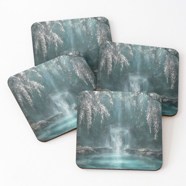 Item preview, Enchanted Forest Grotto Mystical Stone Pool designed and sold by MysticSpellsArt.