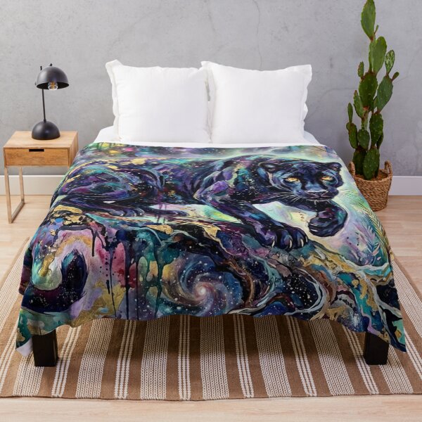 Item preview, Black Panther Cosmic Jungle abstract painting designed and sold by JonelleTshirts.