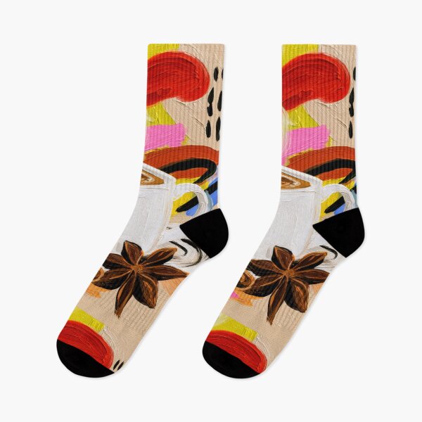 Item preview, Savor the Warmth of Steaming Coffee with Cinnamon and Star Anise in Autumn Bold Abstract Colors designed and sold by OlfactoART Studio.