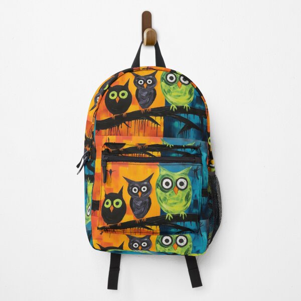 Item preview, Celebrate Halloween with Whimsical Owls- Colorful Cute Spooky Season Art designed and sold by OlfactoART Studio.
