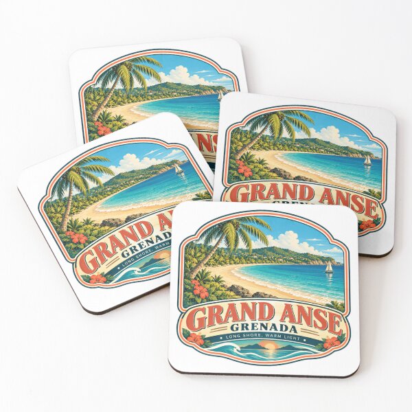 Item preview, Grand Anse Grenada Long Shore, Warm Light Caribbean Travel Destination designed and sold by ManilStuck237.