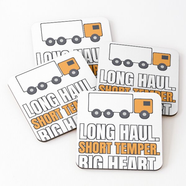 Item preview, Long Haul Short Temper Big Heart Funny Trucker designed and sold by dominionartist.