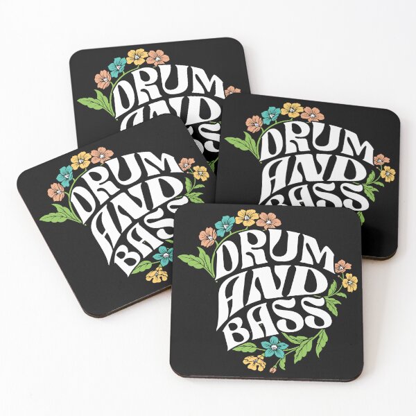 Item preview, DRUM AND BASS - DNB Flower Garnish (White) designed and sold by Discothreadz.