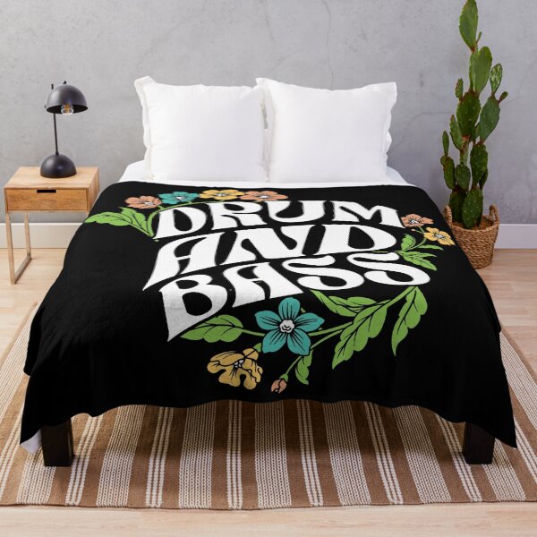 Item preview, DRUM AND BASS - DNB Flower Garnish (White) designed and sold by Discothreadz.