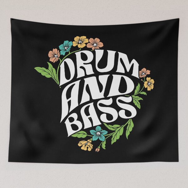 Item preview, DRUM AND BASS - DNB Flower Garnish (White) designed and sold by Discothreadz.
