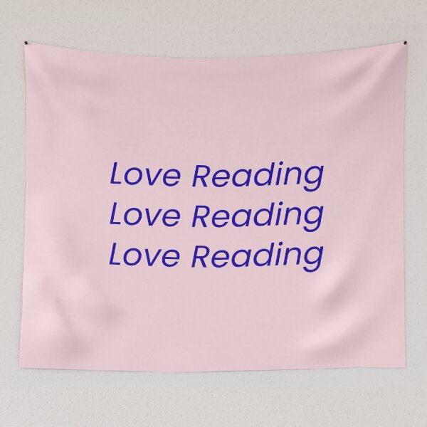 Item preview, (Blue) Love Reading Minimal Typographic Book Design designed and sold by r-wan-design.