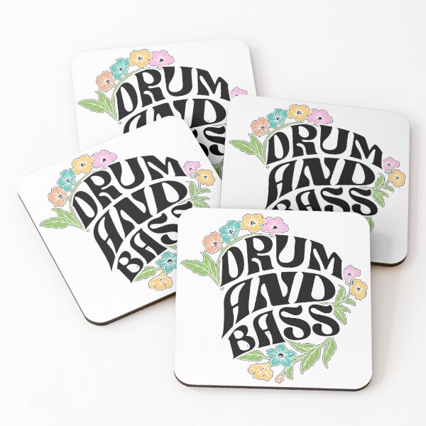 Item preview, DRUM AND BASS - Dnb Floral Garnish (Black) designed and sold by Discothreadz.