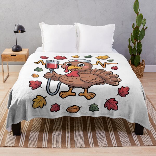 Item preview, Cute Thanksgiving Turkey Nurse Fall Autumn Leaf Heartbeat Apparel designed and sold by limanol.