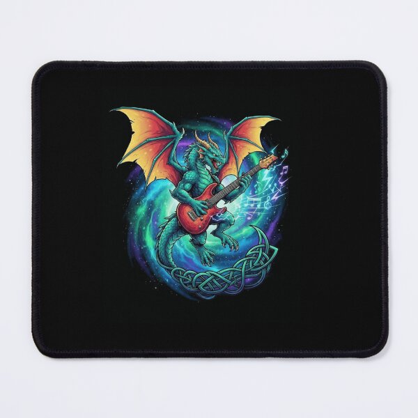 Item preview, Rock Star Dragon Playing Electric Guitar Fantasy Music Design designed and sold by Ostericaimusa.