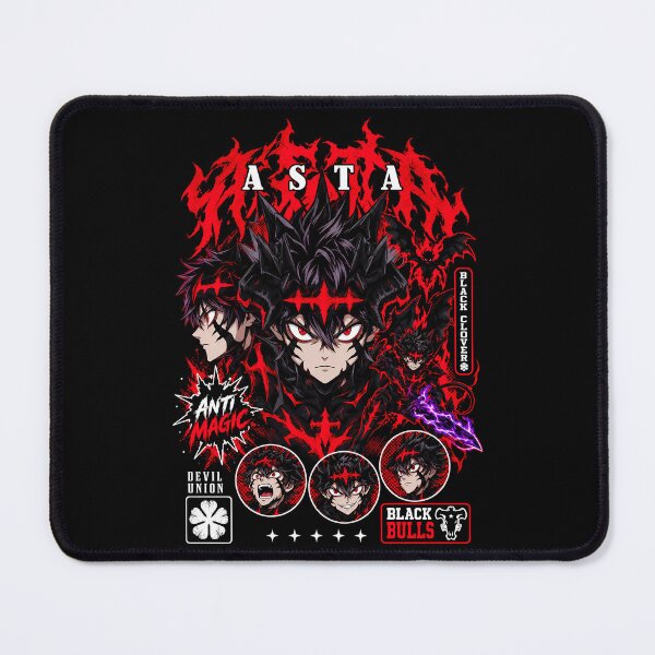 Item preview, Asta Anti Magic Red and Black Collage – Black Clover designed and sold by veyackbird.