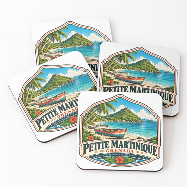 Item preview, Petite Martinique Grenada Boats Below The Green Hill Caribbean Travel Souvenir designed and sold by Simsimah26Parks.