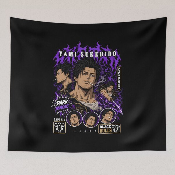 Item preview, Yami Sukehiro Dark Magic Purple Collage – Black Clover designed and sold by veyackbird.